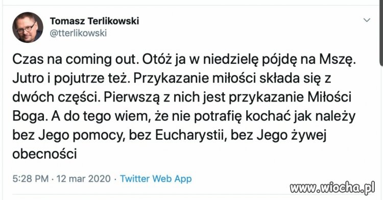 Coming out Terlikowskiego