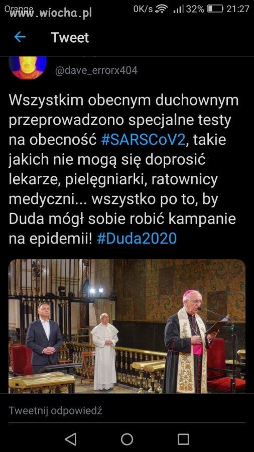 A miał zawierzyć zdrowie Matce Boskiej