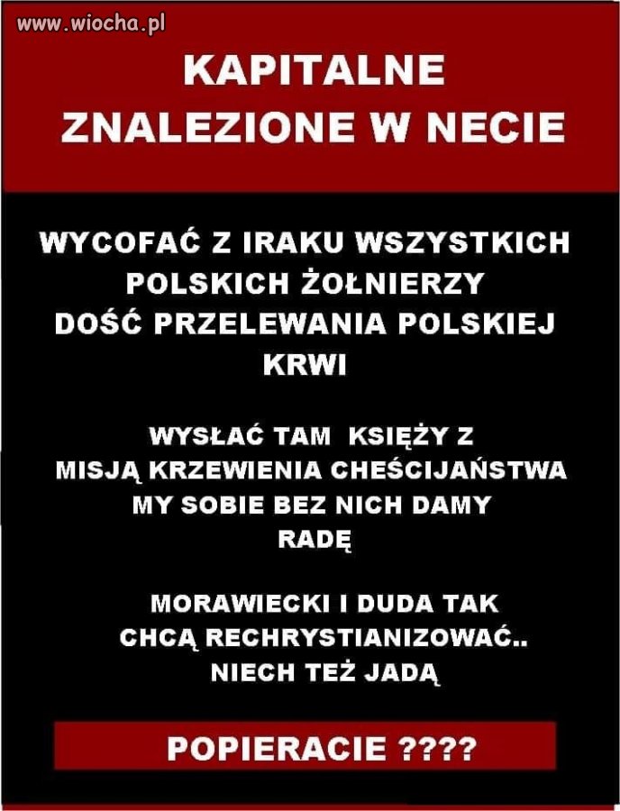 Taką misję to ja popieram ...