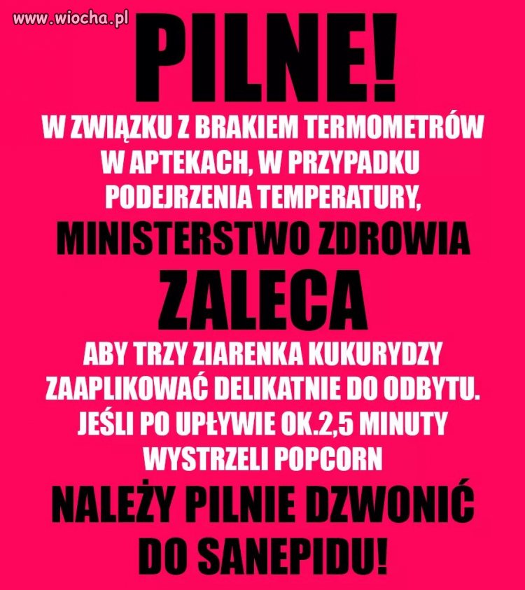 Kiedy brakuje termometrów 