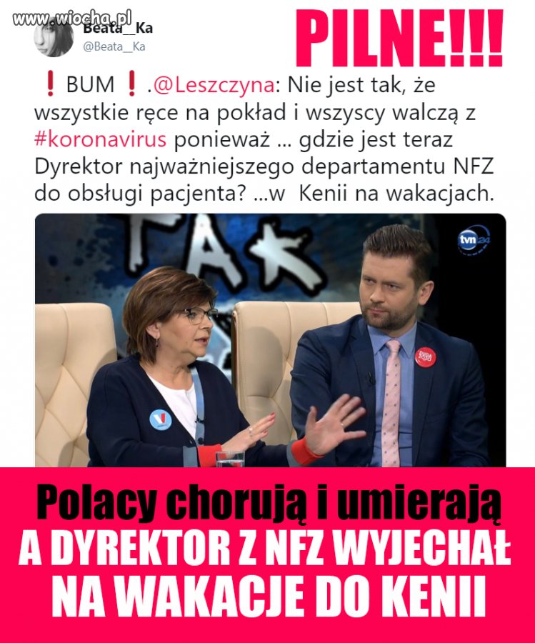 Pojechał po Ebolę ?