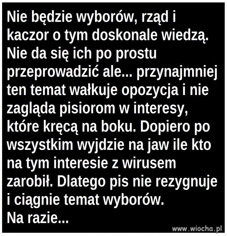 Wybory, wybory...