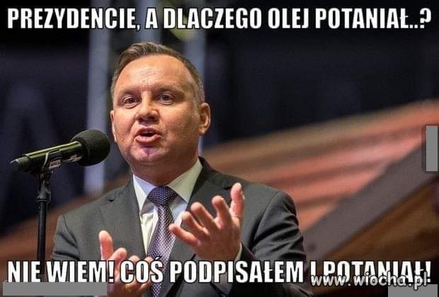 Zarządzenie prezesa. Olej lepszy od wazeliny ...