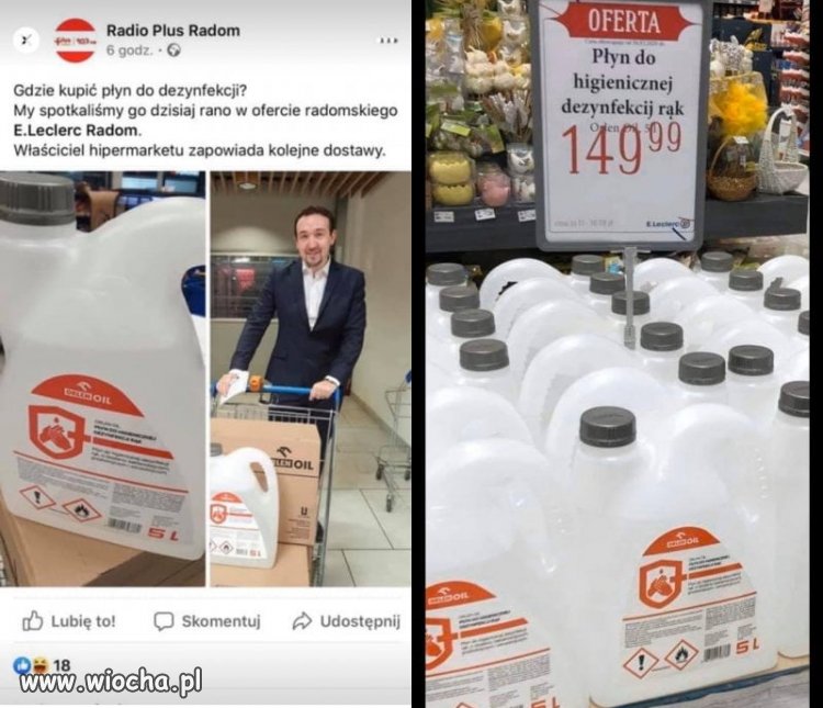 Odnalazł się narodowy płyn do dezynfekcji