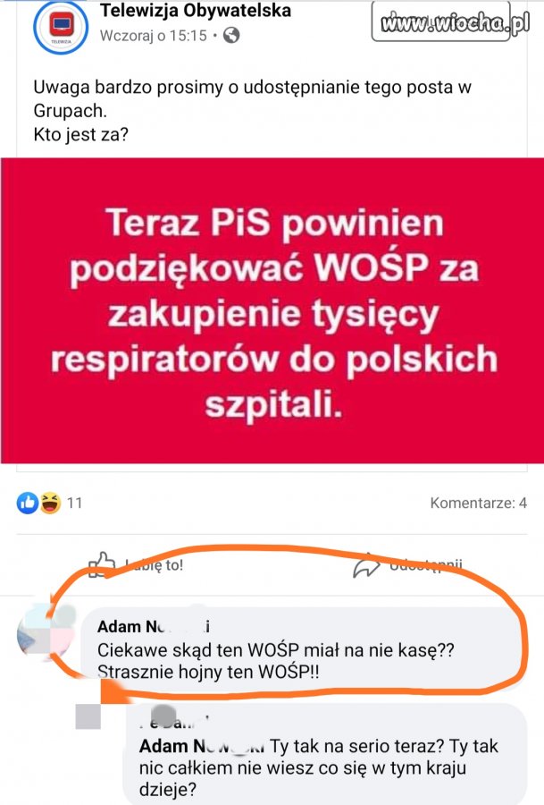 Typowy facebookowy głąb