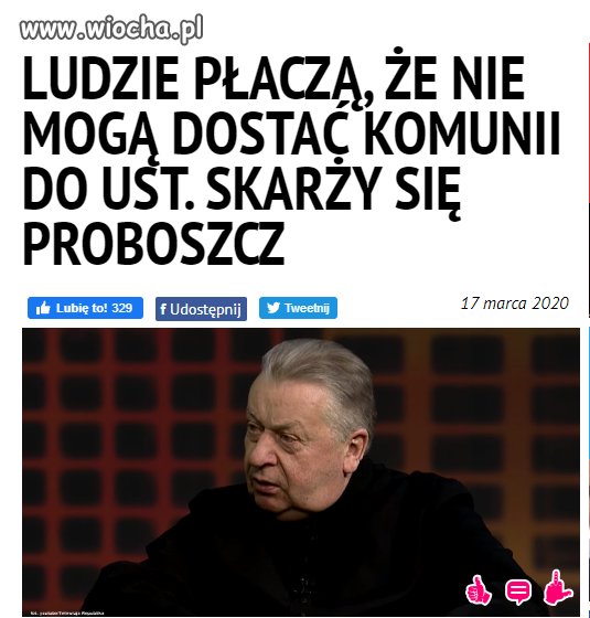 Ks. Królach zachęcał widzów do spożywania komunii i krytycznie oceniał uczestniczenie w mszach za pośrednictwem mediów.