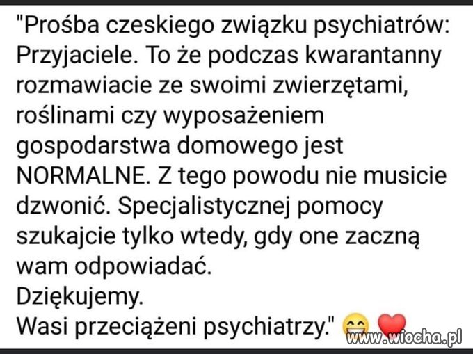 Podczas kwarantanny