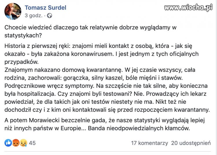 Kłamią w sprawie koronawirusa w PL