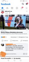 Kto zniszczył baner?  