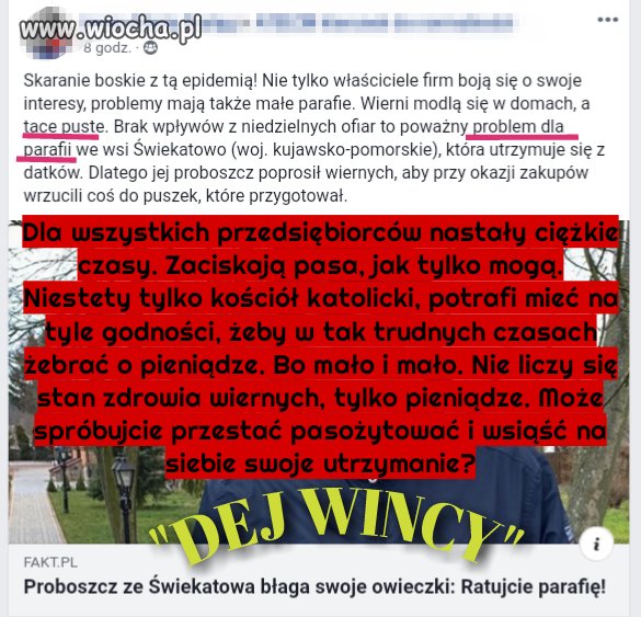 Można było większą plebanię wybudować.