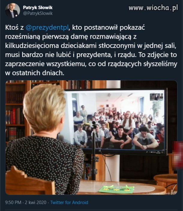 Pierwsza dama daje przykład 