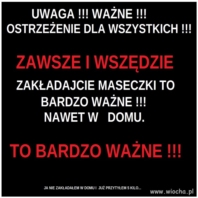 UWAGA, WAŻNE
