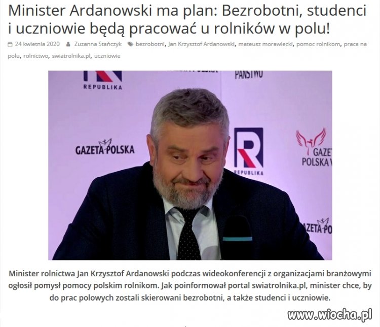 Kolejny błyskotliwy pomysł PiSowskiego ministra