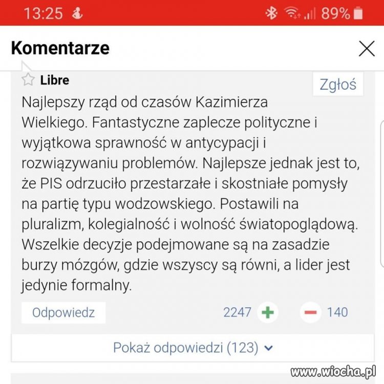 Komentarz znaleziony na WP