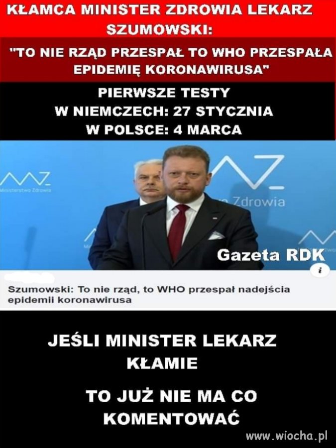Jeśli minister lekarz kłamie...