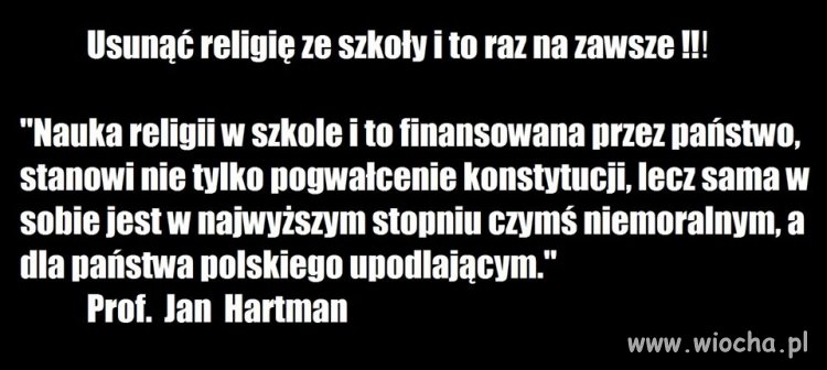Wprowadzenie religii do szkół uczyniło wiele złego