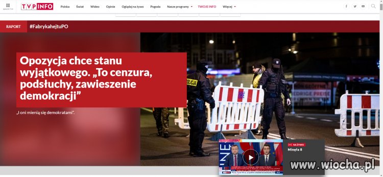 Tymczasem na stronie TVP INFO