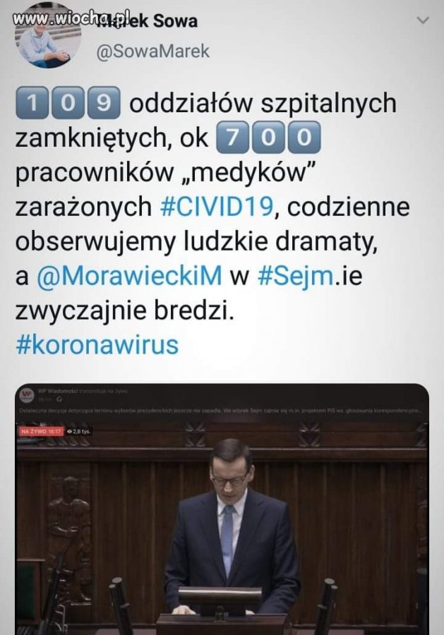 On cały czas bredzi. 