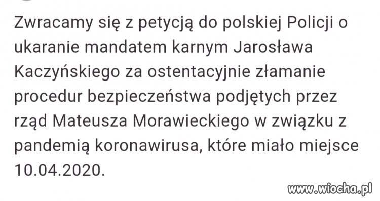 Petycja do Polskiej Policji 