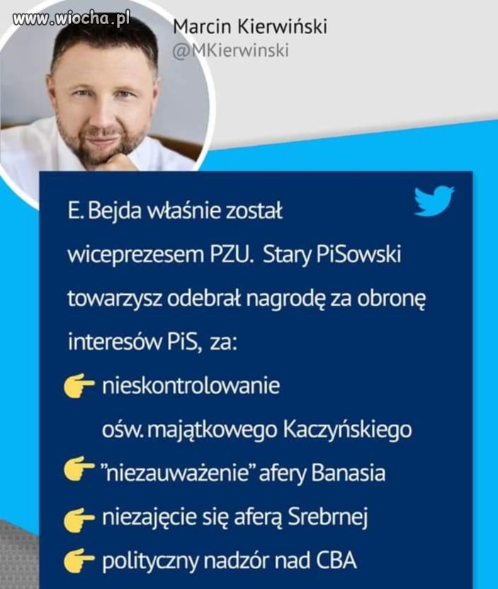 Koryto po prostu mu się należało. 