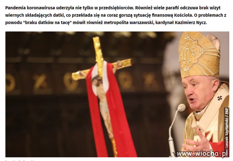 Brak wizyt wiernych składających datki