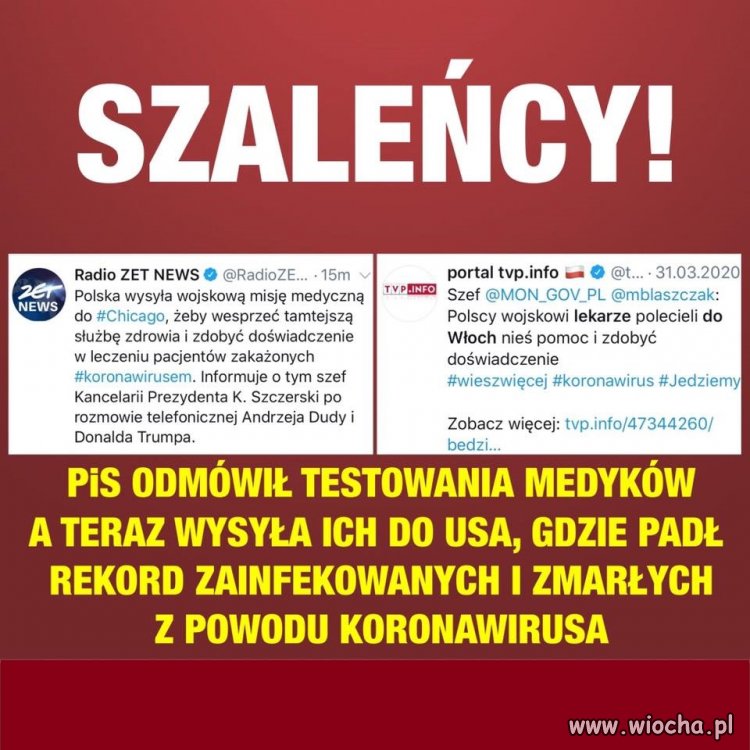 Lekarzy ci u nas dostatek. Niech jadą ... mówili 