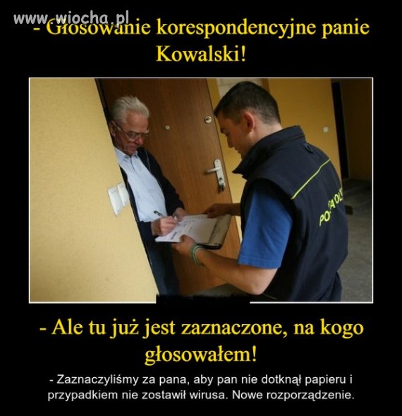 Głosowanie korespondencyjne .