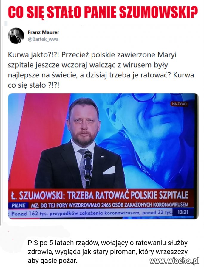 Szumowski się obudził...