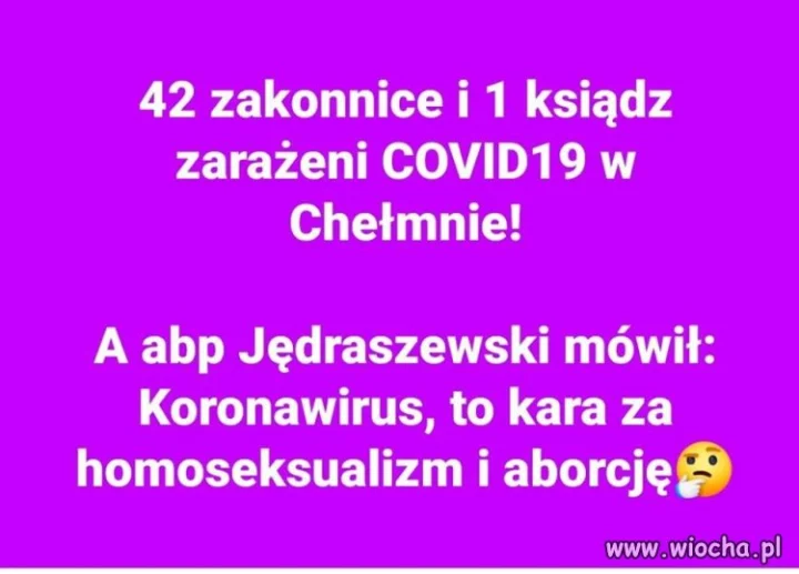 Czyżby arcybiskup wiedział coś więcej od nas ?