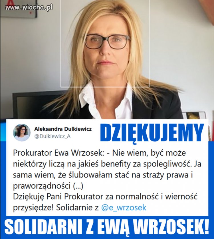 Pokażmy, że jesteśmy solidarni z Panią prokurator