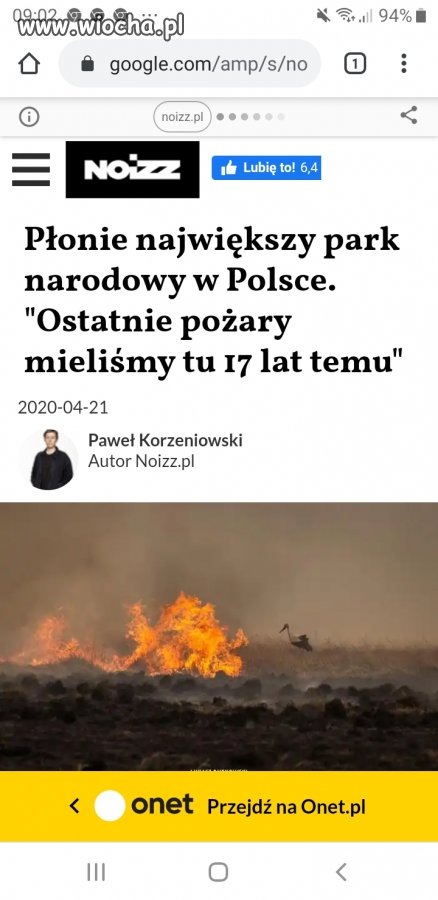 Płonie Park Biebrzański 