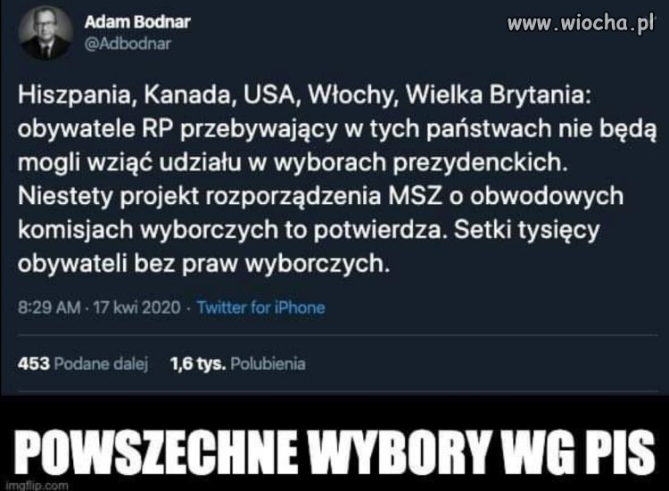 Powszechne wybory według PiS. 