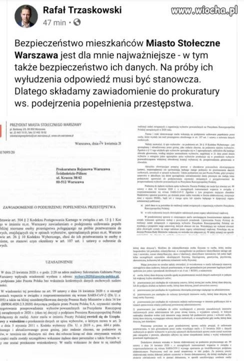 Tak powinien postąpić każdy, dobry włodarz...