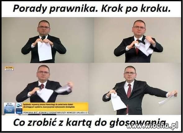 Co zrobić z kartą do głosowania.