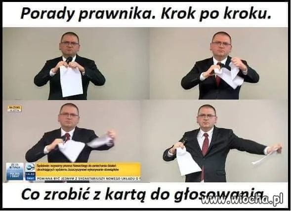 Co zrobić z kartą do głosowania.
