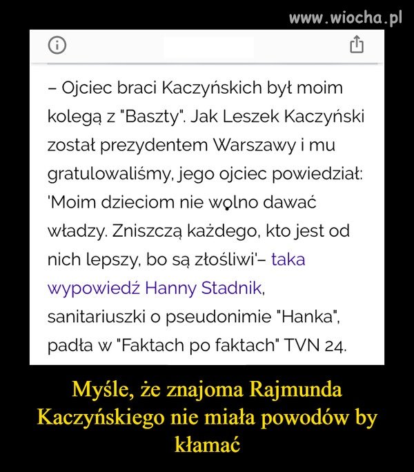 Stare to, ale należy to przypominać jak najczęście