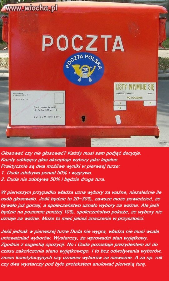 Nie trzeba uznać wyborów za nieważne