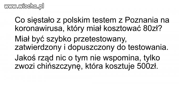 Polski test na koronawirusa