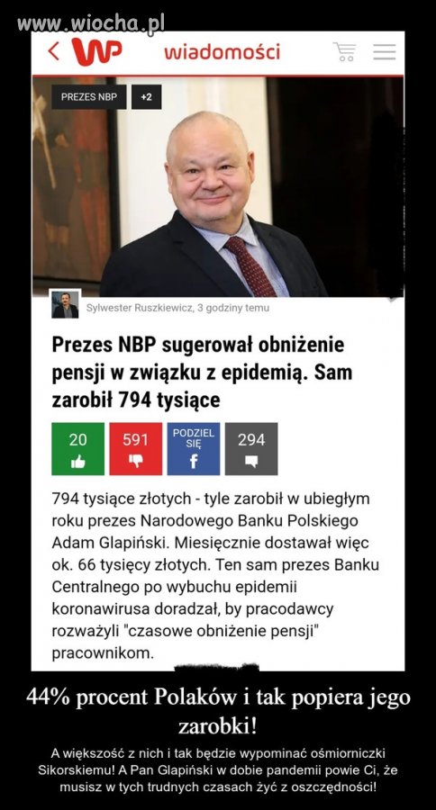 Czy on wie jak ludzie żyją?