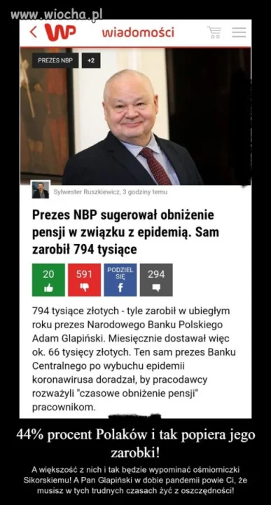 Czy on wie jak ludzie żyją?