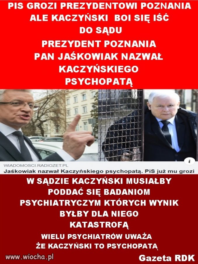 Prezydent Poznania podobnie jak większość Polaków