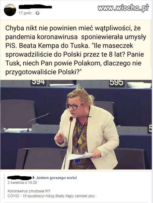 Wirus spustoszył mózg zamiast płuc