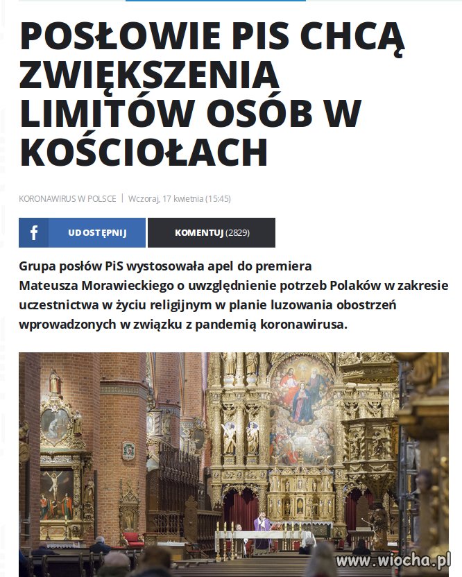 A pierwsza popierająca jest prawa katoliczka