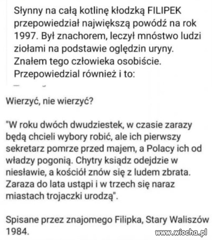 Taka przepowiednia