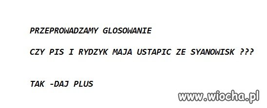 GLOSUJEMY OFICJALNIE