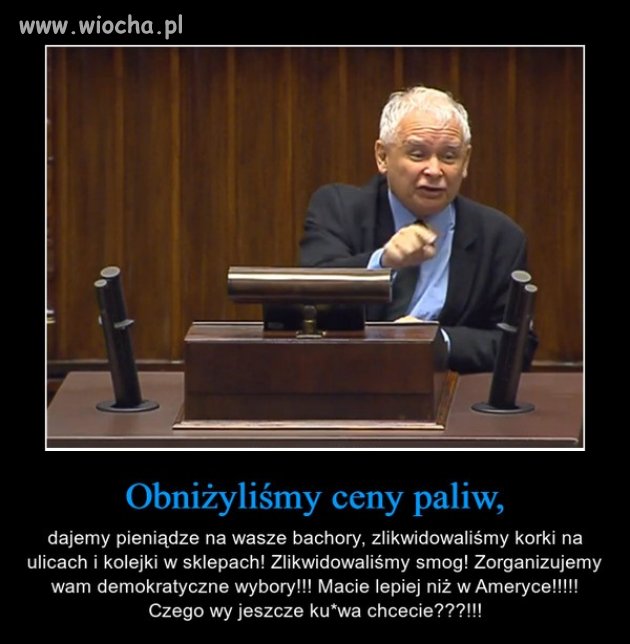 Obiecywali. Daliście im głosy. No to macie ...