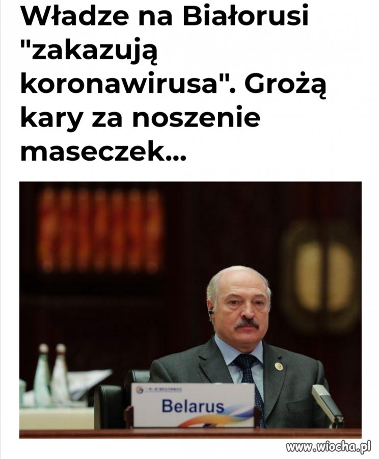 Na Białorusi się nie pierd#lą z wirusem