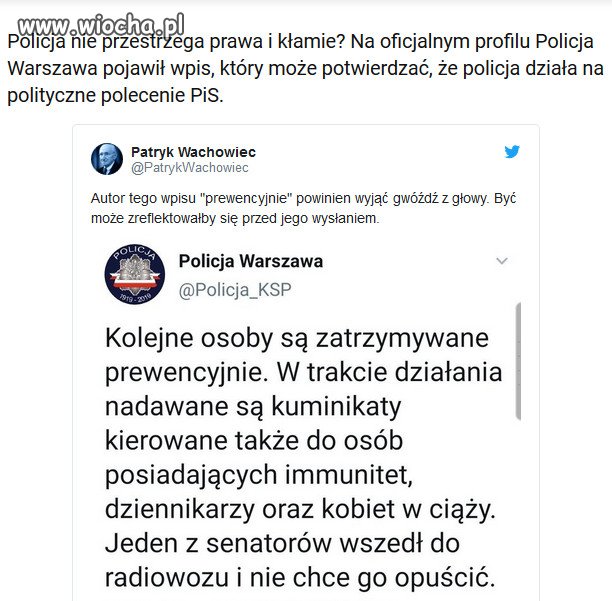 Policja nie przestrzega prawa i kłamie?