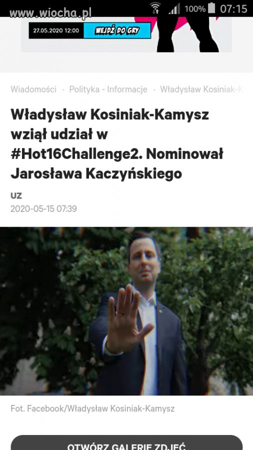 Trochę go poniosło 