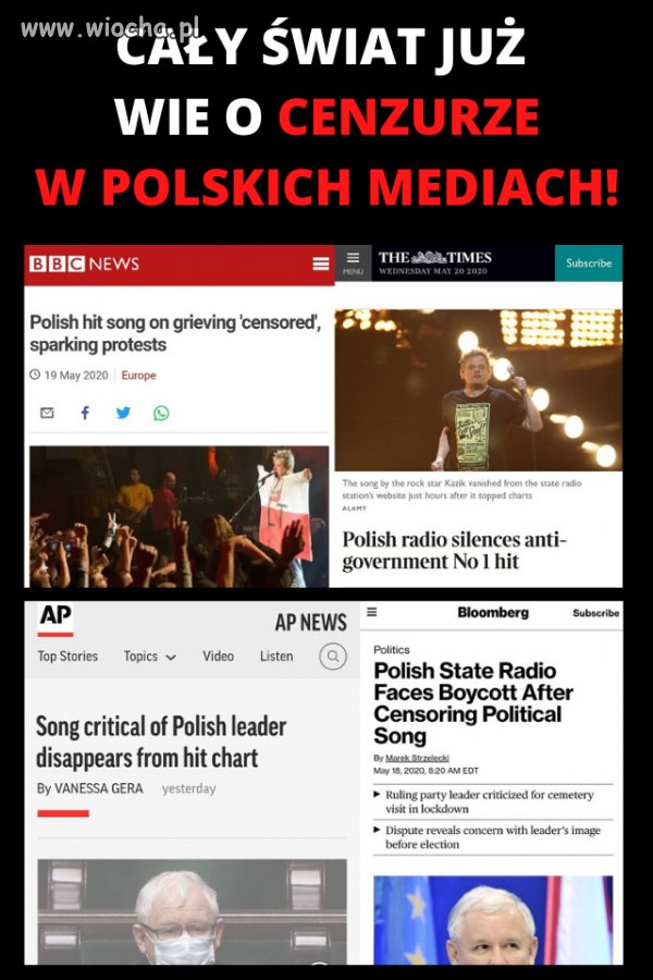 Światowe echa skandalu z cenzurą